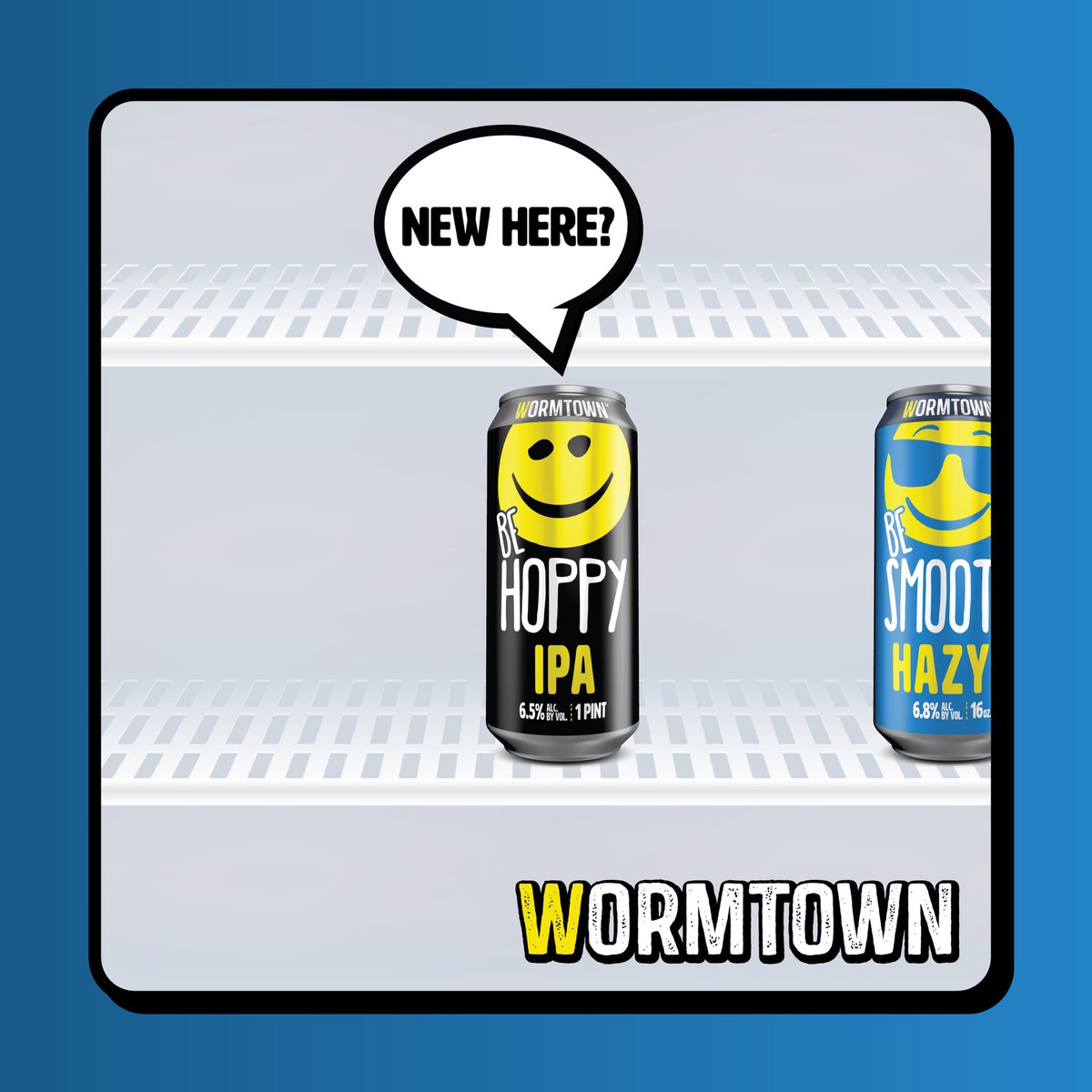 WormtownBrewery's tweet photo. 😎A new friend is joining the party!
😎Be Smooth Hazy IPA will be available in the market and our taprooms starting November 1st, 2023. This beer isn’t going anywhere either, find it year-round!
#BeSmooth #BeHoppy #Wormtown #WormtownBrewery #NewBeer #BeerRelease https://t.co/8TfbGunfIv