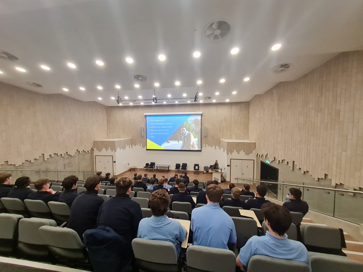 WexCBS's tweet photo. A small group of 6th years visited UCD today for a talk about Courses & College Life & a Campus Tour.... & we even bumped into some familiar faces along the way too. #UCD #campustour #PPA #collegelife #thinkingahead #makingfutureplans https://t.co/pWIvHz4tPz