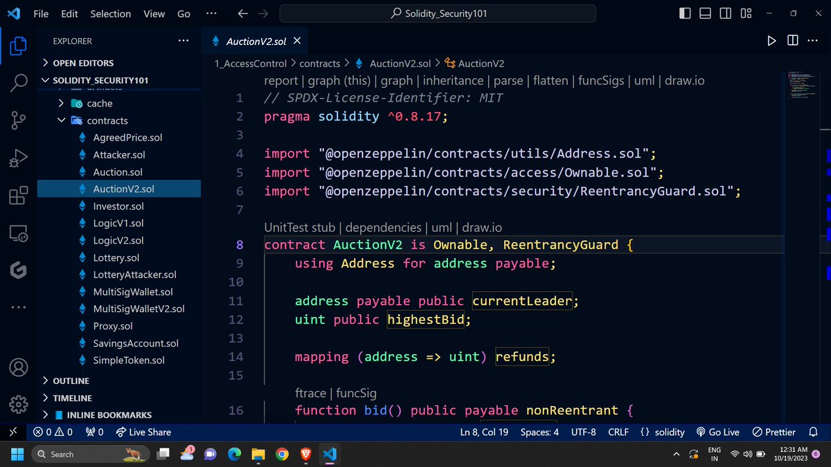 krishnaAgr2992's tweet photo. Last month, I've learned about several topics in depth, including smart contract security &amp; auditing, NFTs, and DeFi. I've also built several projects, including oracles, wrapped tokens, stablecoins, AMMs, flashloan protocols, DAOs, and more. https://t.co/S3KVSLtnPc