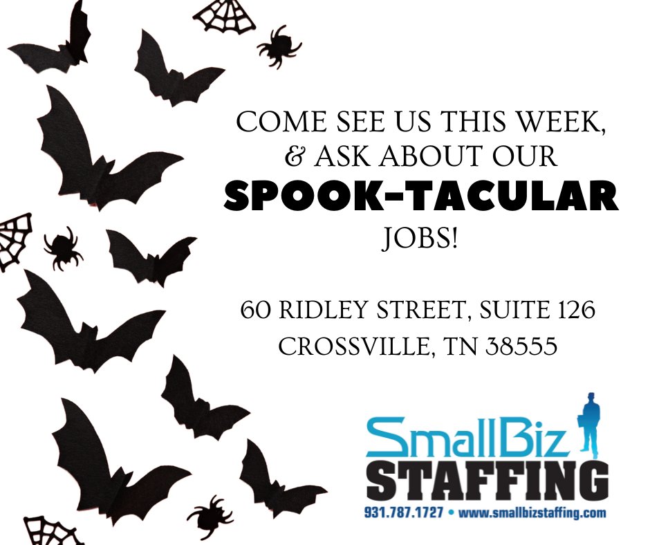 SmallBizStaff's tweet photo. Less than 2 weeks until Halloween 🕷️🕸️🦇 https://t.co/5R8KBMIayj