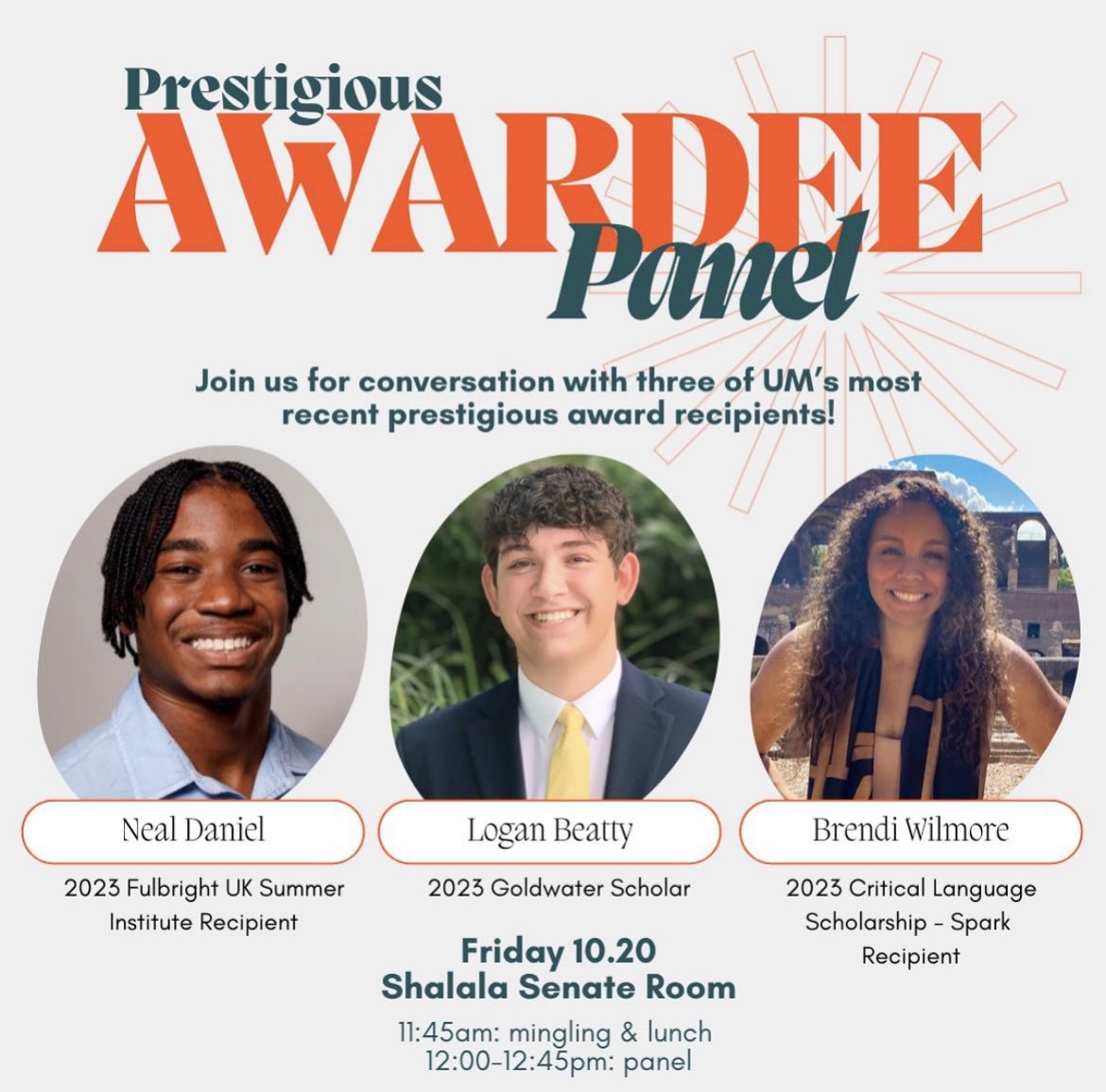 Excited to participate in the <a href="/univmiami/">University of Miami</a> Office of Prestigious Awards and Fellowships panel about my experience applying for and being awarded the Goldwater Scholarship this year! #Goldwater #Research #Award #Scholarship #Education