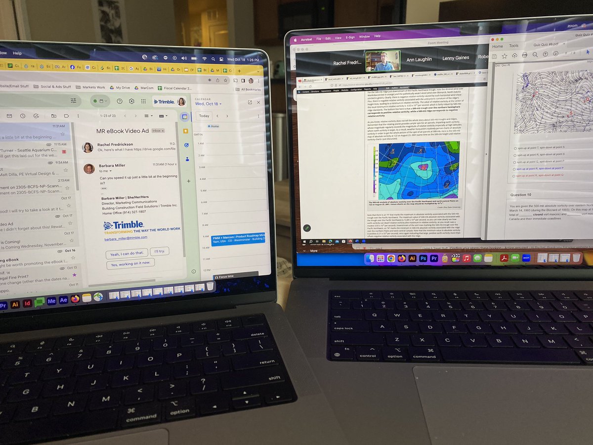 When you have weather class in the middle of the work day…you just figure it out. #doubleduty