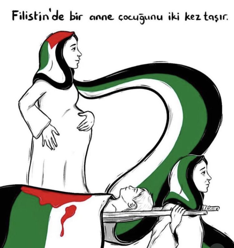 By_ismailHakki's tweet photo. In Palestine, a mother carries her child twice… 🥀 https://t.co/XNpgMAs59J