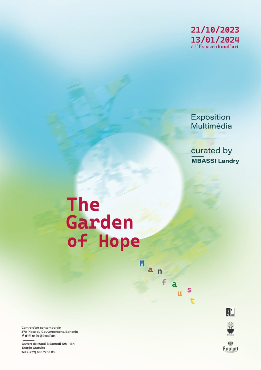 ✨✨🛑🛑 Nouvelle exposition à l'espace doual'art ✨✨🛑🛑
L'Espace doual'art est situé à Bonanjo à côté de la Cour d'Appel (ancien palais de justice )
Ouvert au public du Mardi au Samedi de 10h à 18h. 
Entrée Libre et Gratuite.
#artcontemporain #centredart #exposition