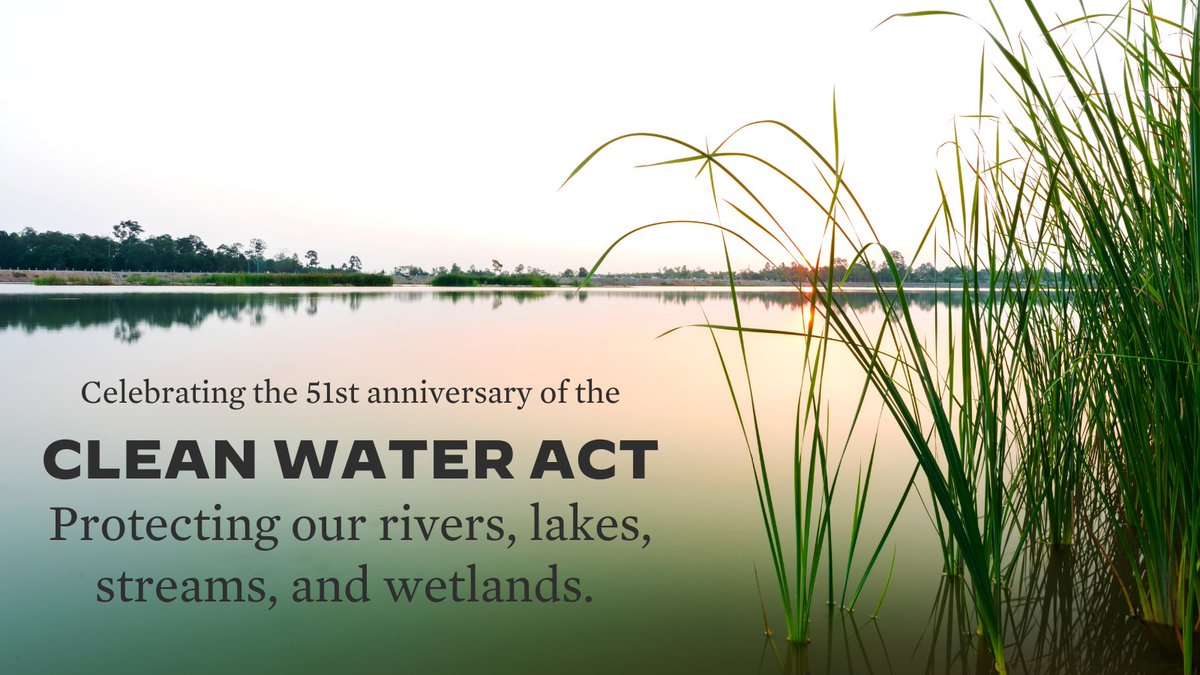 Happy 51st to the #CleanWaterAct. While most claim to support clean water, @HouseDemocrats actually have a clear record when it comes to protecting the human right to clean water, today and tomorrow.

That’s why I'm cosponsoring the Clean Water Act of 2023—to protect clean water!