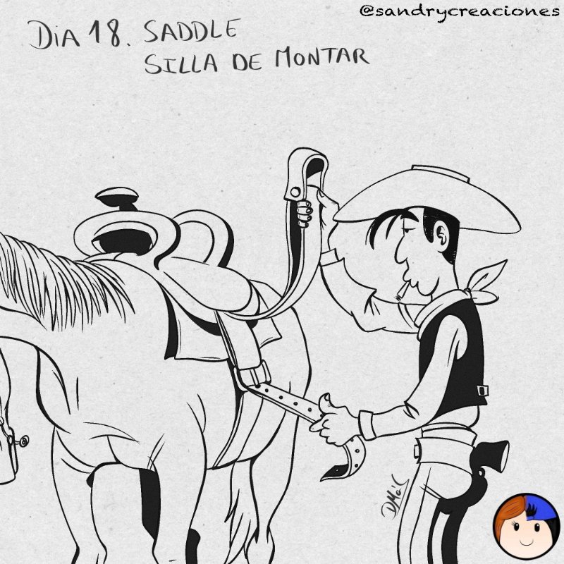 Sandrycreations's tweet photo. Inktober Día 18. Saddle.
Si nos dicen Sillín automáticamente pensamos en nuestra infancia leyendo a Lucky Luke junto a Jolly Jumper 😊. Esperamos que os guste 😁!
#inktober #inktober2023 #saddle #luckyluke #morris #jollyjumper #inktoberday18 #sillin https://t.co/RPrKKqeK0S