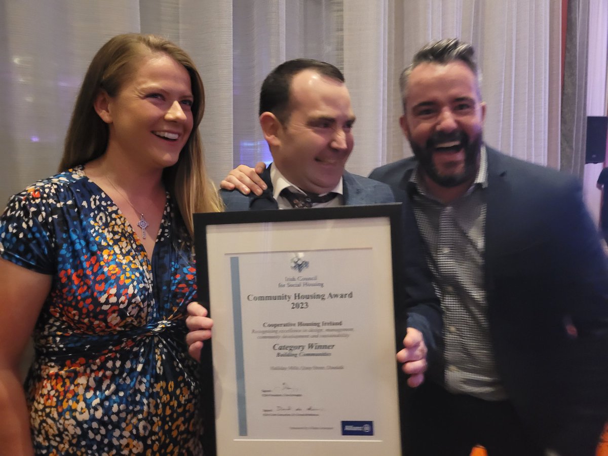 coophousingie's tweet photo. We are beyond delighted to have won in 'Building Community' in this year's @icsh_ie Allianz Community Housing Awards!
Some incredible projects nominated alongside us, well done to all shortlisted π
#CHIcommunity https://t.co/7UlYjQCQLZ