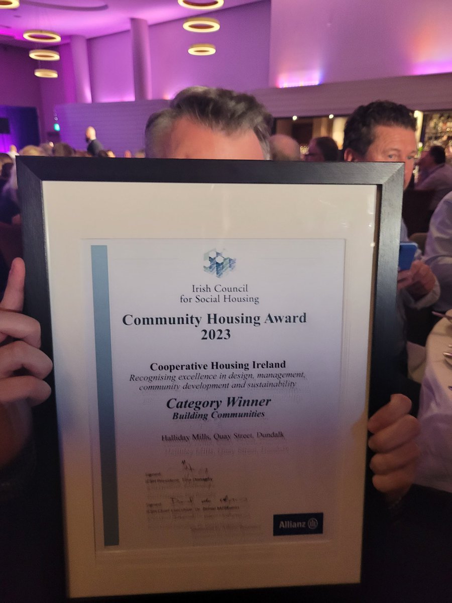 coophousingie's tweet photo. We are beyond delighted to have won in 'Building Community' in this year's @icsh_ie Allianz Community Housing Awards!
Some incredible projects nominated alongside us, well done to all shortlisted π
#CHIcommunity https://t.co/7UlYjQCQLZ