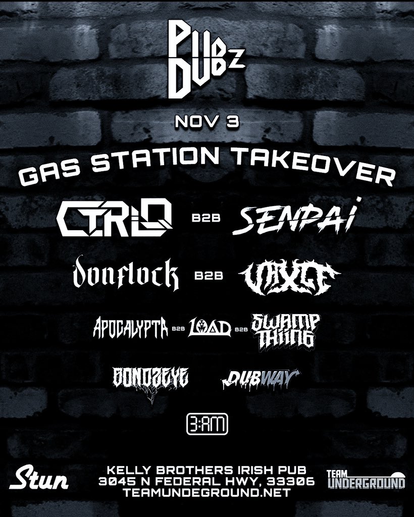 officialvaxle's tweet photo. Thrilled to announce that the boys and I will be headlining Pub Dubz in Fort Laudy for the first ever Gas Station Takeover! We got a lot in store for you, so don’t miss out ⛽️🔥 https://t.co/M6ZVb2ozuM