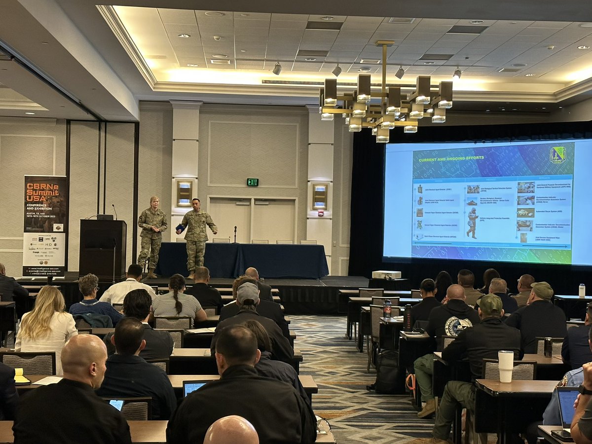 Very productive trip integrating w/our homeland security, first-responder, &amp; industry partners at the 2023 CBRNe Summit at Austin, TX. Homeland Defense/CWMD is a total team effort &amp; we showed what @usacbrnschool brings to the fight. <a href="/Tungsten_33/">W</a> <a href="/Intel_Sec/">Intelligence-Sec</a>