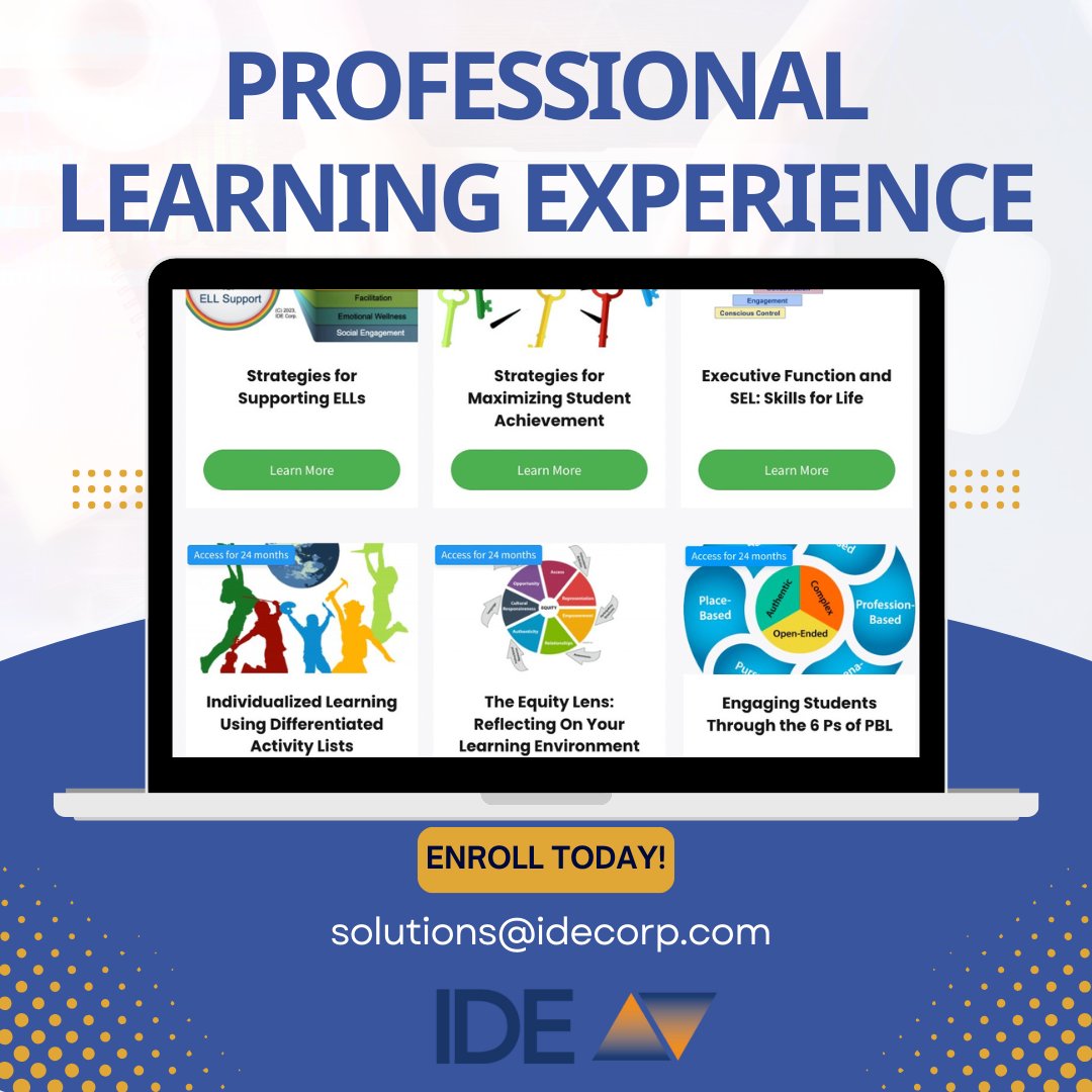SabrinaIde's tweet image. A1) Embracing profession-based learning (PBL) with our PLE, Maximizing Student Achievement, sparks student curiosity about the 6 Ps of PBL, inspires equitable education, and a passion for real-world career exploration! #EquityMatters #FutureLeaders #PBLchat #LATICchat