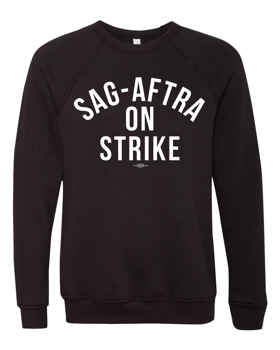 To all of our friends on the SAG-AFTRA lines. As the weather turns colder, we've got you covered. 

SWEATSHIRTS AND HOODIES NOW AVAILABLE!

All items union printed.
Every penny to @alifeinthearts 
Over $100k raised so far.

wgastrikeshirts.com/collections/to…