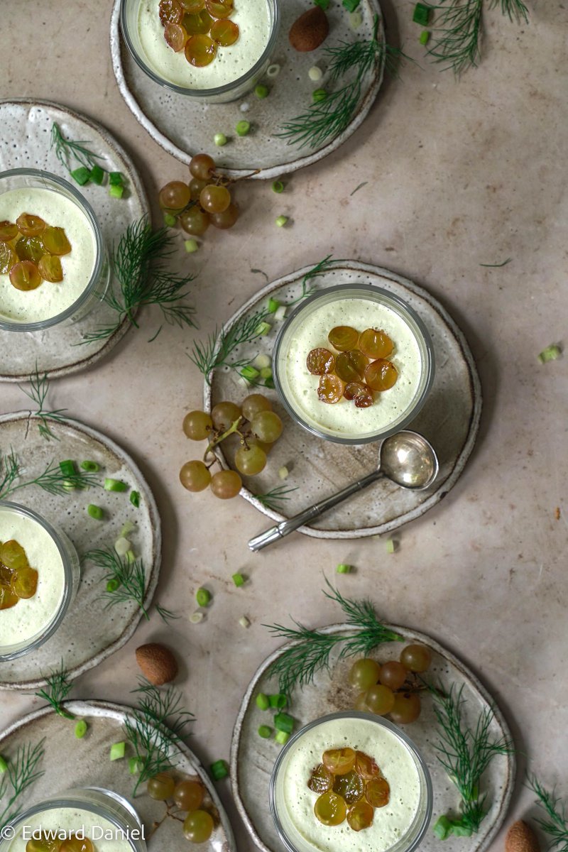 ethivegan's tweet photo. Chilled nutty almond and fruity grape soup with piquant sherry vinegar, garlic and spring onions; Almond and Grape Gazpacho https://t.co/wjYgenDsZ5 #foodie #veganfoodie #veganblogger #vegan #veganfoodporn #foodporn #veganchef #chef #chefs #foodphotography #foodstyling https://t.co/7MOOwFDpnY