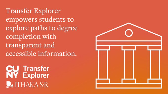 IthakaSR's tweet image. In collaboration with @CUNY, we developed the groundbreaking #TransferExplorer tool to empower students with transparent information on how their credits will transfer.

This #TransferStudentWeek, learn how the project is simplifying the transfer process: sr.ithaka.org/blog/cuny-and-…