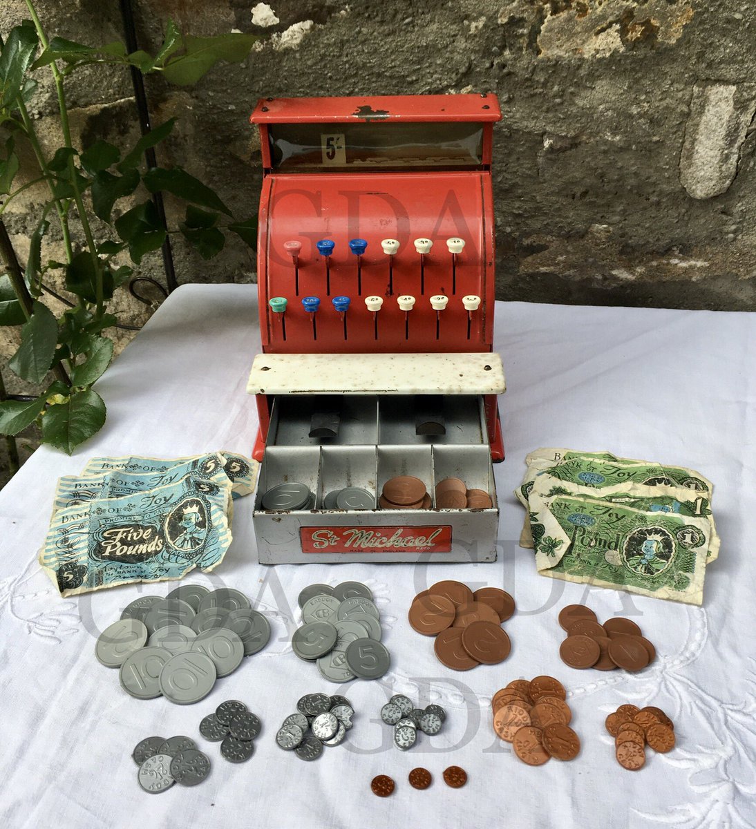 Another child’s cash register, this time produced for St Michael. Again with play money. 
See it and more at,
Dieudonneart.com/antiques 

#vintageshowandsell #buymyshithour #htlmphour
#ForNetworking #MakersHour 
#vintagetoys #toys #collectables
#westmidlandshour #gifts