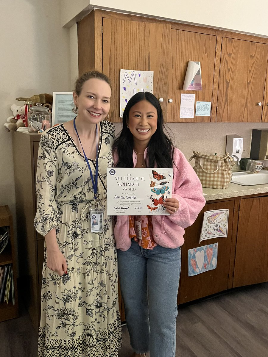 Congratulations to Ms. Santos <a href="/MHECommunity/">Moss Haven Elem</a> and Ms. Foster <a href="/StultsRoadElem/">Stults Road</a> on being awarded the Multilingual Monarch Award for going above and beyond to support their EB learners 🦋 <a href="/RISDMET/">RISD Multilingual Education Team</a> #RISDWeAreOne <a href="/IamBranum/">Tabitha Branum</a> <a href="/kristinleeper9/">Kristin Leeper, Ed. D</a> <a href="/clorisrangel/">Cloris Paulette (Barrera) Rangel, Ed. D.</a>