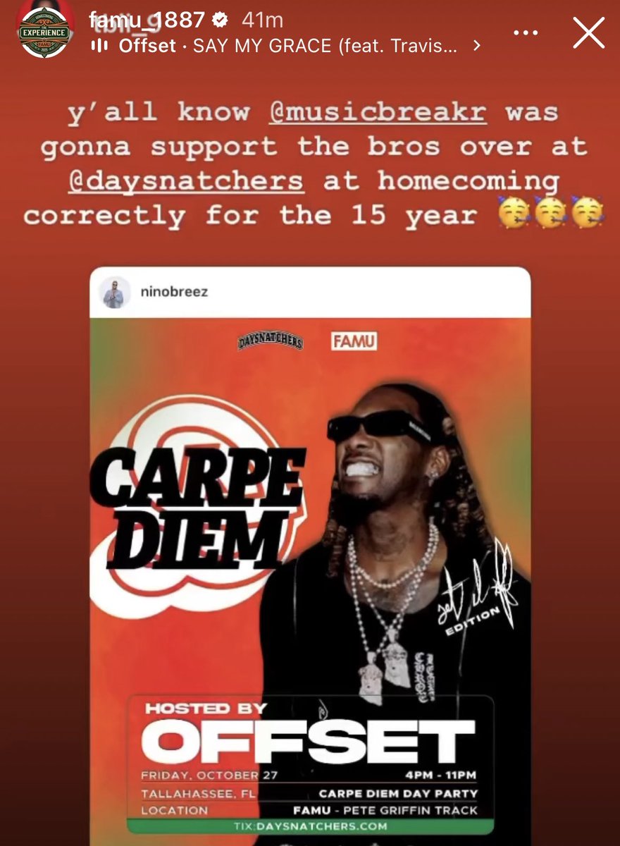 ninobreez's tweet photo. I Love @FAMU_1887 and she love us back  @ Carpe Diem 😍 https://t.co/54hqFb2blh