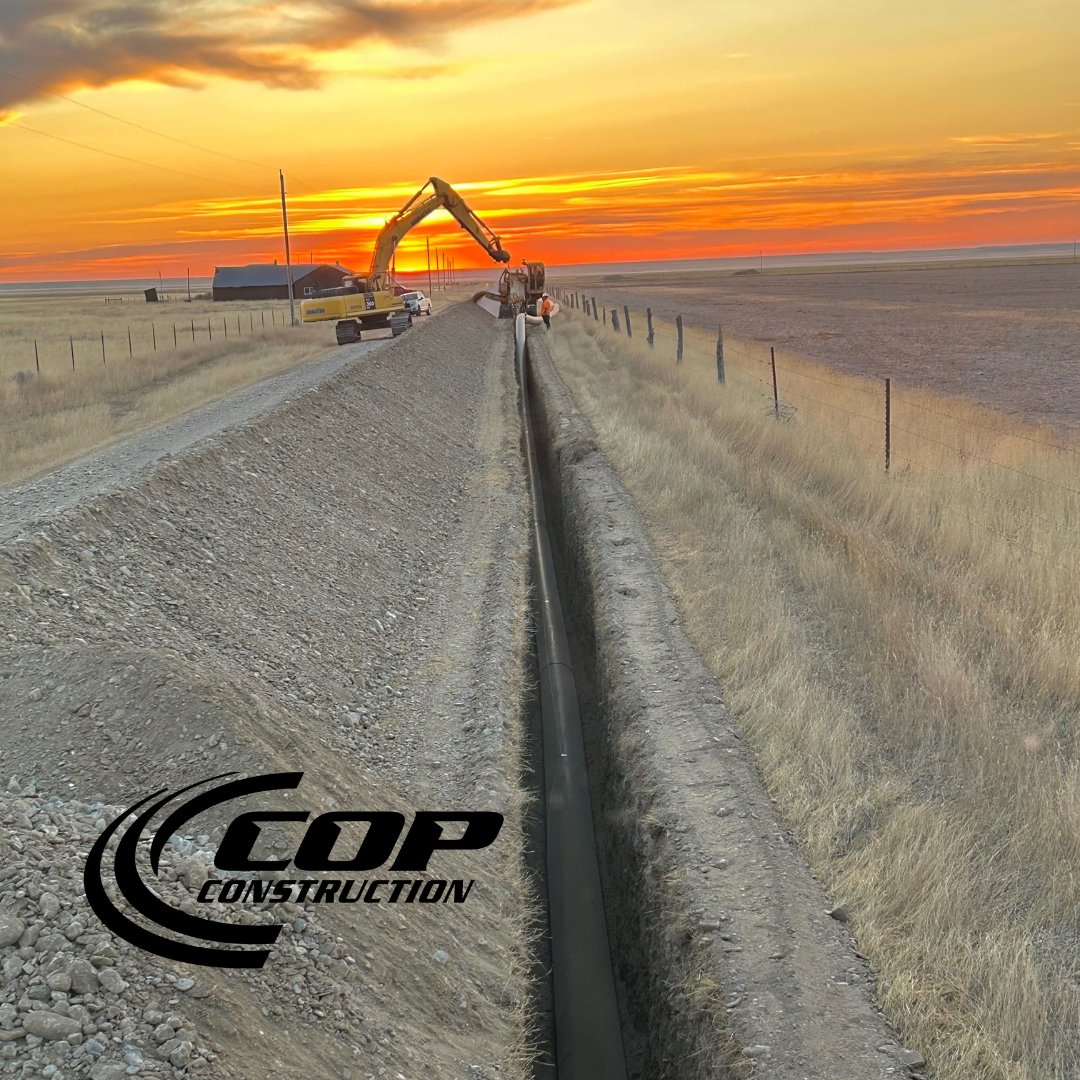 Beautiful submission from Kyle Upton and Neil Buckingham of the Montana skyline on the Judtih Rural Water System Project near Ryegate.
#WeAreCOP #COPfamily #COPlife  #constructioncareers #careersinconstruction #nowhiring #utahjobs #montanajobs #LetsBuildMT
#WeBuildUtah