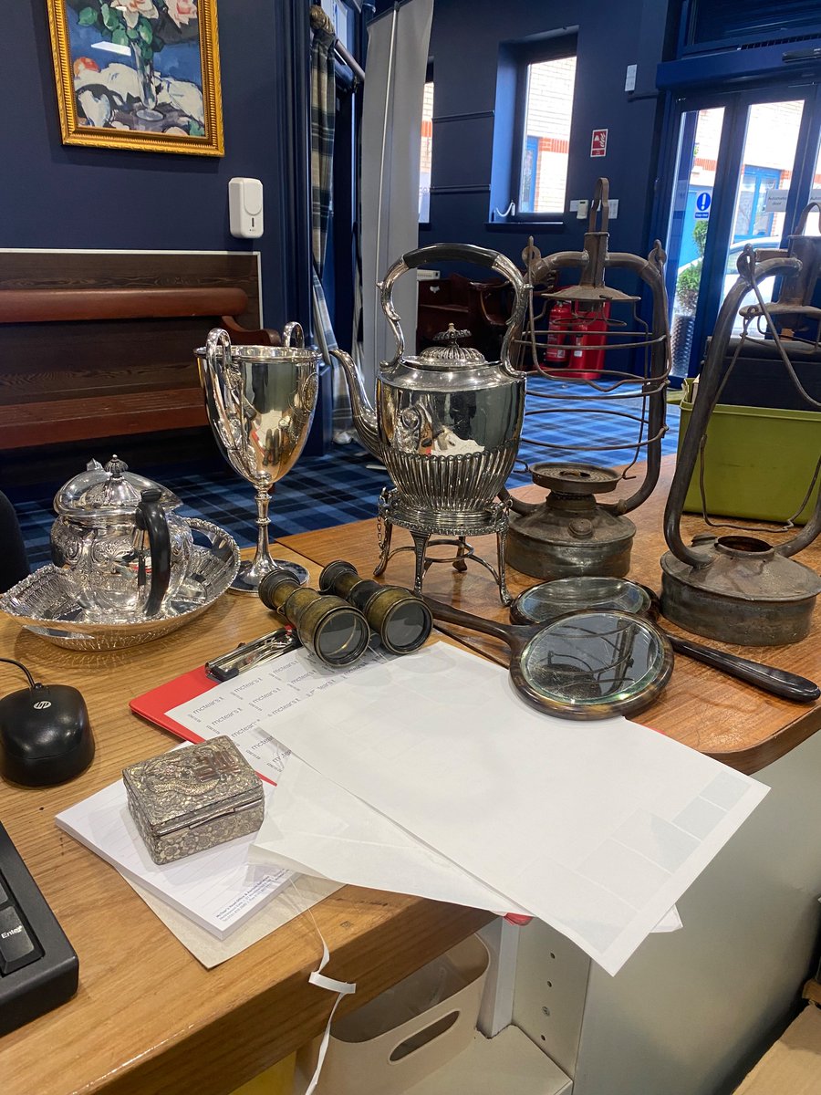 S_Atkinson01's tweet photo. Another busy morning at McTear’s Auctioneers! The life of an auctioneer and valuer. 

#valuer #auctioneer #antiques https://t.co/oCuSW7N8mx