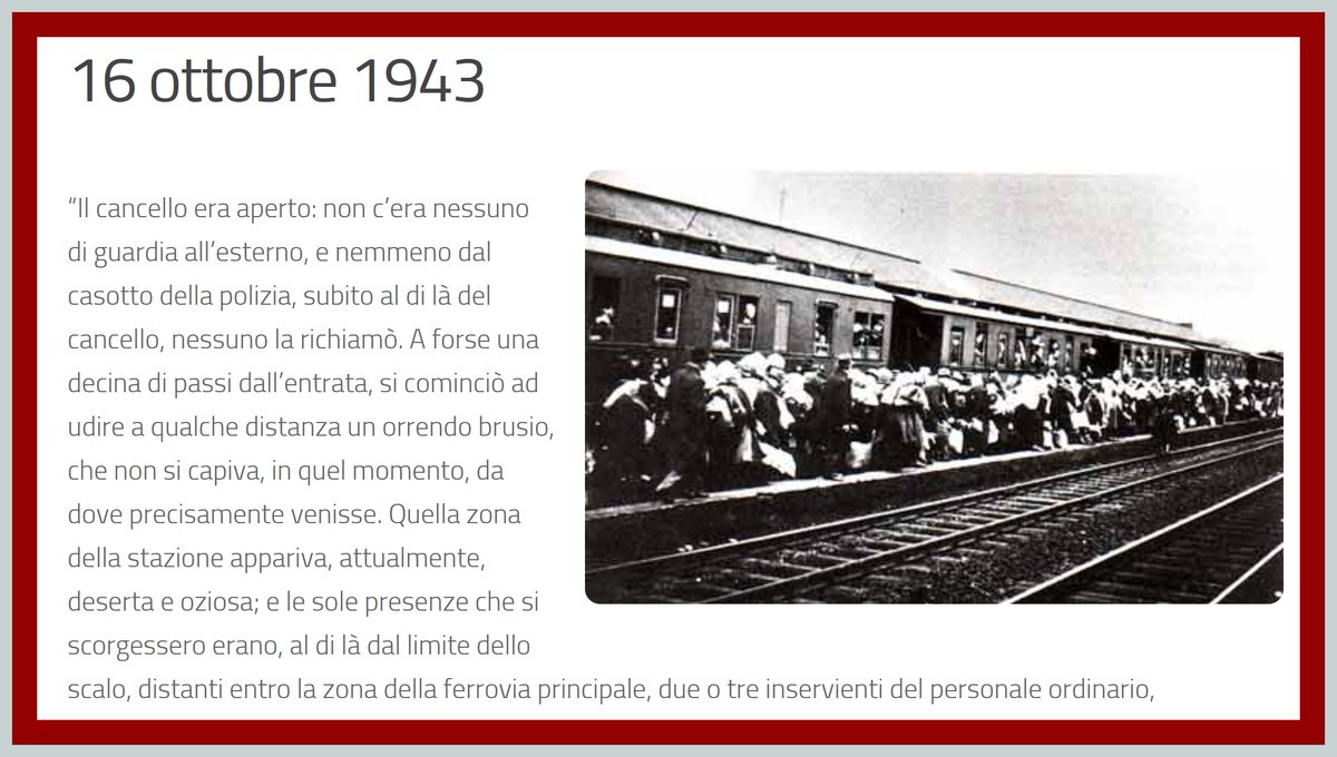 VANDAAG 80 JAAR GELEDEN: 18/10/1943 Rome: trein met 1060 joden vertrekt naar Auschwitz, Polen (15 van hen keren terug) romasparita.eu/storia-cultura… ||| paus ontvangt Amerikaans gezant Harold Tittmann/ zegt bang te zijn voor communistische wraakactie