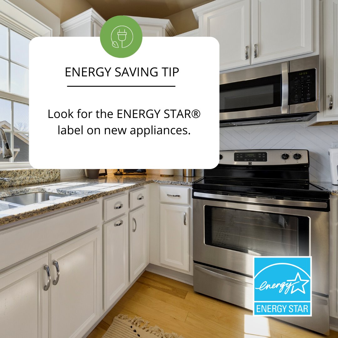 BurlingtonHydro's tweet image. 🌱Today's Energy Saving Tip is:

If you're looking for new household products, look for   ones with the ENERGY STAR label. They meet strict energy efficiency guidelines set by the EPA.

#energysaving #energytip #energystar