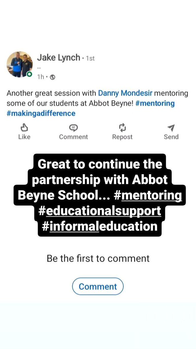 Mentoring continues at Abbot Beyne. Great to see schools utilising the benefits of specialist targeted interventions #mentoring #aspiretoinspire @Abbotbeyne