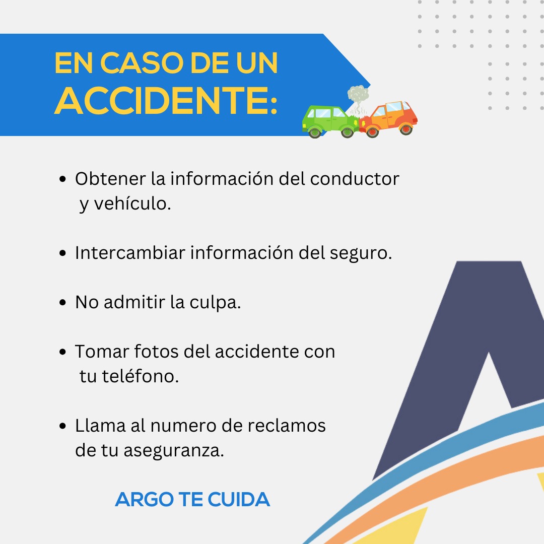 ArgoTexas's tweet photo. Un consejo de #Argo en caso de accidente 

Recuerda seguir estos pasos y mantenerte seguro 
Argo te cuida 

Consigue el mejor seguro al mejor precio hoy 
Contactanos
(346) 409-2315 https://t.co/LHalRTQwWE