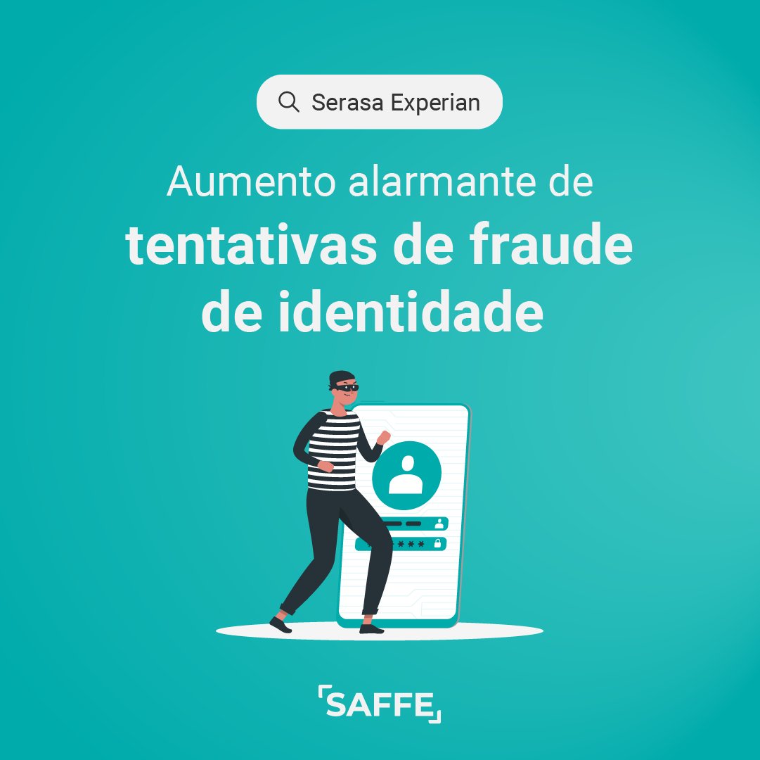 saffeai's tweet photo. Segundo a Serasa Experian, em 2022, os brasileiros sofreram quase 3,9 milhões de tentativas de fraude de identidade, em média, 1.506 tentativas por mês a cada milhão de habitantes. 🚨😱 https://t.co/VjW7BJHAbI