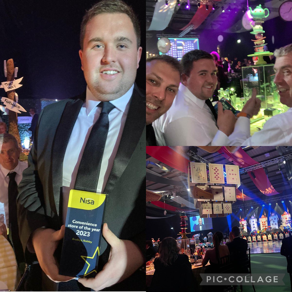 What an amazing experience @NisaRetail gala dinner . Massive well done to @JackMatthRetail #Bradleyssupermarket on winning convenience retailer of the year . #madhattersteaparty What a very special event 👏👏🙌🏻🙌🏻