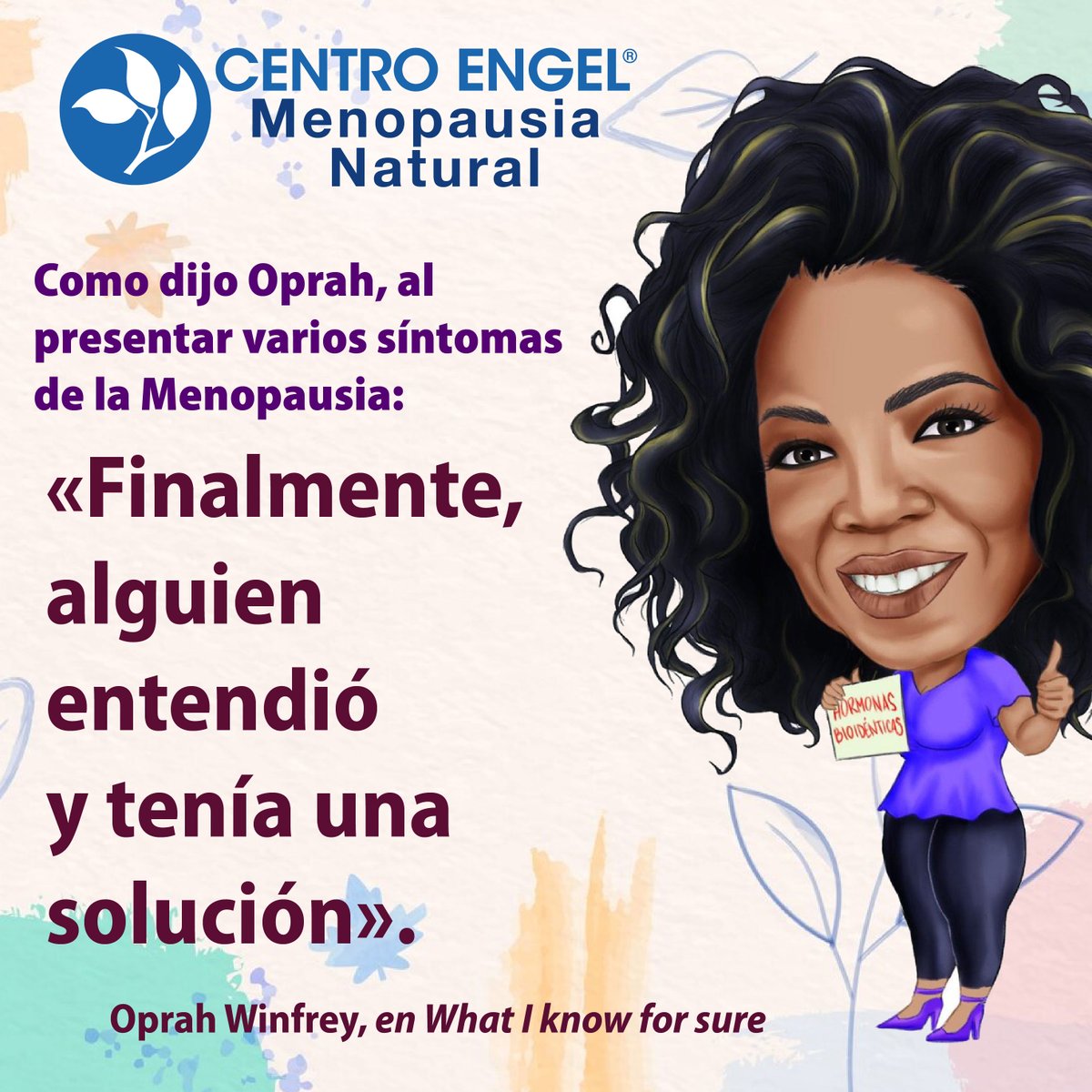 centroengelmx's tweet photo. «El doctor vio mis exámenes y dijo:
—Tu tanque hormonal está vacío, por eso sientes que han drenado tu fuerza vital.
Mis ojos se llenaron de lágrimas… Finalmente, alguien entendió y tenía una solución». Oprah Winfrey
#DiaMundialdelaMenopausia
#CentroEngel #Menopause #Salud https://t.co/qHvDcT0vxT
