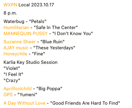 WXPN Local tweet media