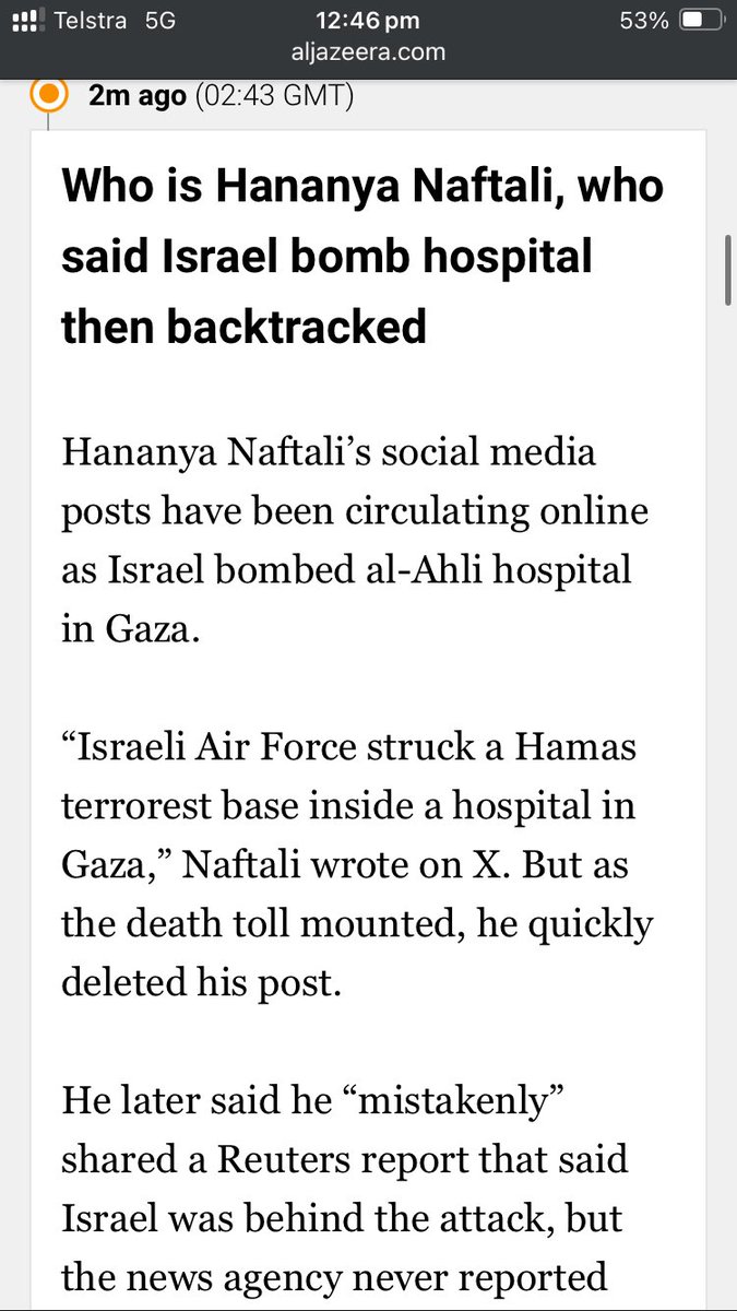 CryptoGeekAus's tweet photo. @KimIversenShow But this has proved to be true. The dude that first reported the “airstrike” back tracked his comment already. HE MADE IT UP. Stop believing lies spread by Nazi’s lmao https://t.co/k6QjNjsHz7