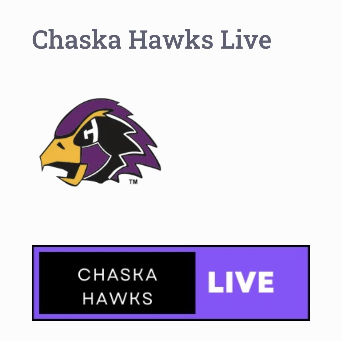 Chaska Hawks Touchdown Club tweet media