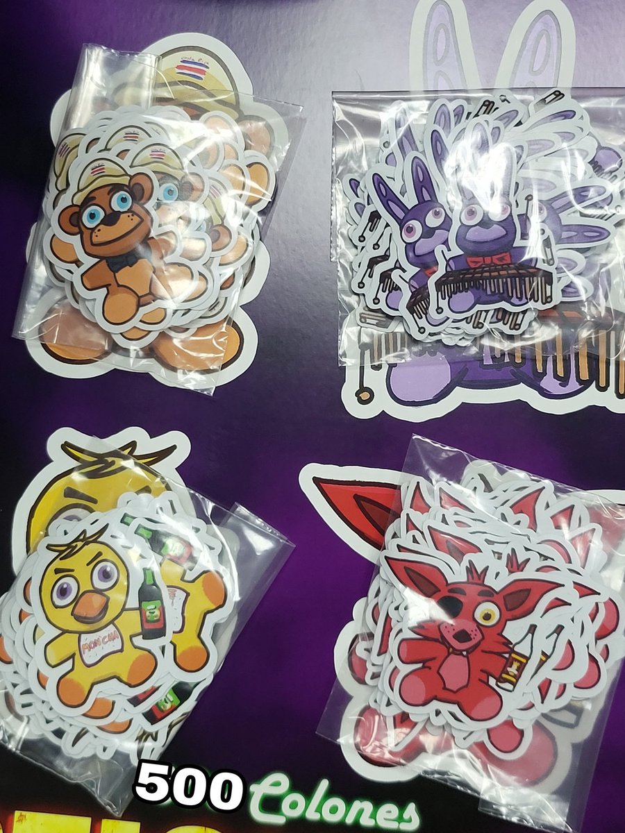 HOLI

En <a href="/cumbre_smash/">CUMBRE 2 ⛰️</a> vamos a llevar a cabo una serie de cortos/skits estilo Summit ;)

¿Para apoyar? 

🇨🇷🐻STICKERS DE FIVE NIGHTS AT FREDDY'S TICOS!!🐻🇨🇷

⭐ Freddy Con Chonete
⭐ Bonnie Marimba
⭐ Chica Lizano
⭐ Foxy Pacha

También UNA RIFA DE ENTRADAS PARA LA PELI + PELUCHE