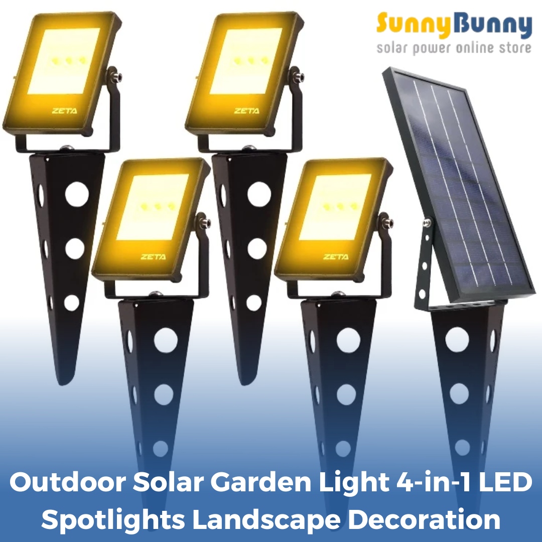 sunnybunnysolar's tweet image. Illuminate your outdoors with #SunnyBunnySolar's sleek 4-in-1 LED spotlight! 🌞 Durable design, 6W solar panel &amp;amp; 24hr glow. Perfect for homes &amp;amp; businesses. Elevate your space✨ Dive in👉 bit.ly/45rsDL8

#SolarSpotlight #LEDGardenLight #SolarLighting #EcoFriendly #Gree...