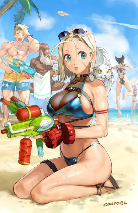 Illustration I did for the Street Fighter Swimsuit special 2023