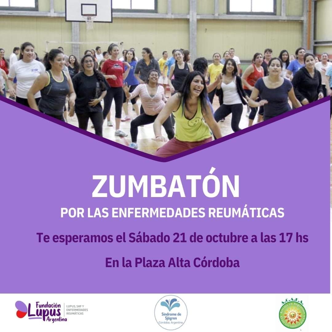𝙏𝙚 𝙞𝙣𝙫𝙞𝙩𝙖𝙢𝙤𝙨 𝙖𝙡 𝙕𝙪𝙢𝙗𝙖𝙩ó𝙣 𝙥𝙤𝙧 𝙡𝙖𝙨 𝙀𝙣𝙛𝙚𝙧𝙢𝙚𝙙𝙖𝙙𝙚𝙨 𝙍𝙚𝙪𝙢á𝙩𝙞𝙘𝙖𝙨 🤼‍♀️🏃‍♀️🏃🏼
𝗘𝗹 𝗽𝗿ó𝘅𝗶𝗺𝗼 𝗦á𝗯𝗮𝗱𝗼 𝟮𝟭 𝗱𝗲 𝗢𝗰𝘁𝘂𝗯𝗿𝗲 𝗮 𝗹𝗮𝘀 𝟭𝟳 𝗵𝘀 𝗲𝗻 𝗹𝗮 𝗽𝗹𝗮𝘇𝗮 𝗱𝗲 𝗔𝗹𝘁𝗮 𝗖ó𝗿𝗱𝗼ba #mesdelasenfermedadesreumaticas