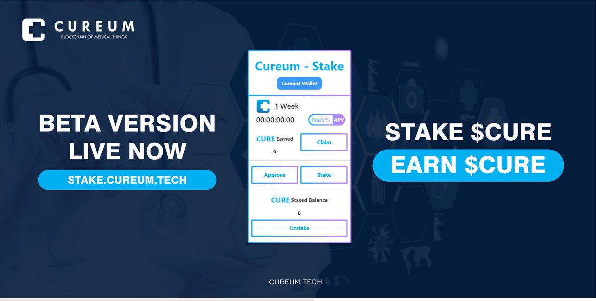 cureumtech's tweet photo. Cureum Beta Staking is now LIVE! 🚀✨ 

Put your CURE tokens to work and earn more CURE. Ready to multiply your digital wealth? Get in on the action NOW!

Buy $CURE : 0x396e21d19C345208792A3932E6ae08Fb9E373028
Stake now : https://t.co/KLWqMopBix

#cureum #erc20 https://t.co/7D6VNwUlIT