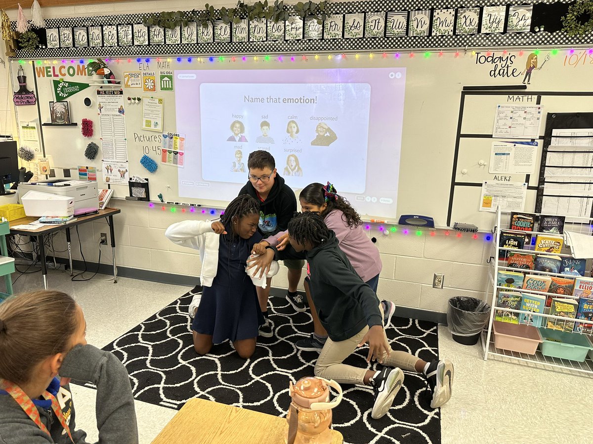Ms. Fitz (@4thwithmsfitz) on Twitter photo Today each group did a tableau for our Leader in Me lesson on regulating our emotions. <a href="/GTEtoucans/">Golden Terrace Elementary</a> 😂😳😬🥺😖 #Tableau #LIM Today each group did a tableau for our Leader in Me lesson on regulating our emotions. <a href="/GTEtoucans/">Golden Terrace Elementary</a> 😂😳😬🥺😖 #Tableau #LIM