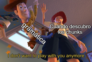 astrojoc's tweet photo. Estudiar chunks > estudiar gramática https://t.co/7kvn7mKPsk