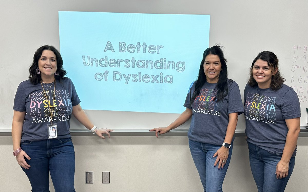 This week for Dyslexia Awareness month, we presented information to our teachers on characteristics of dyslexia and strategies that help our students. #katyisddyslexia