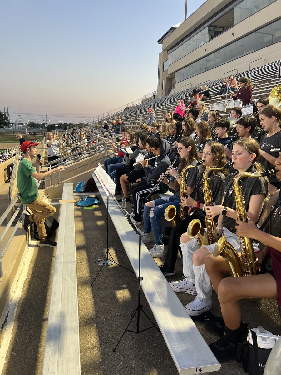 The Band is bring some extra power and spirit to tonight’s game!🐏👊🎺