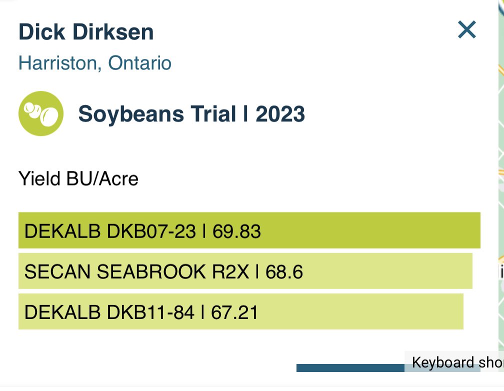 MariekePatton's tweet photo. 🌱 💪 🪽 3 more soybean plot results from Wellington County!
#XtendBeans showing big yields in the high 60s!
#Harvest23 #DEKALBseed
A big Thankyou to our dealers and co-operators- full results on our website! https://t.co/x7QLEyYOay https://t.co/pbZG6KbEqq