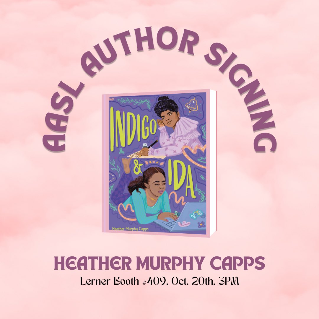 So excited to be headed to Tampa for #AASL23! @aasl on Friday, I’ll be signing books at the @LernerBooks booth,  and on Saturday I’m joining @MariaJoseFitzg2 and @SydneyDunlap16 in a panel on Tackling Tough Topics for Tweens. Come say hi! #librarians #educators