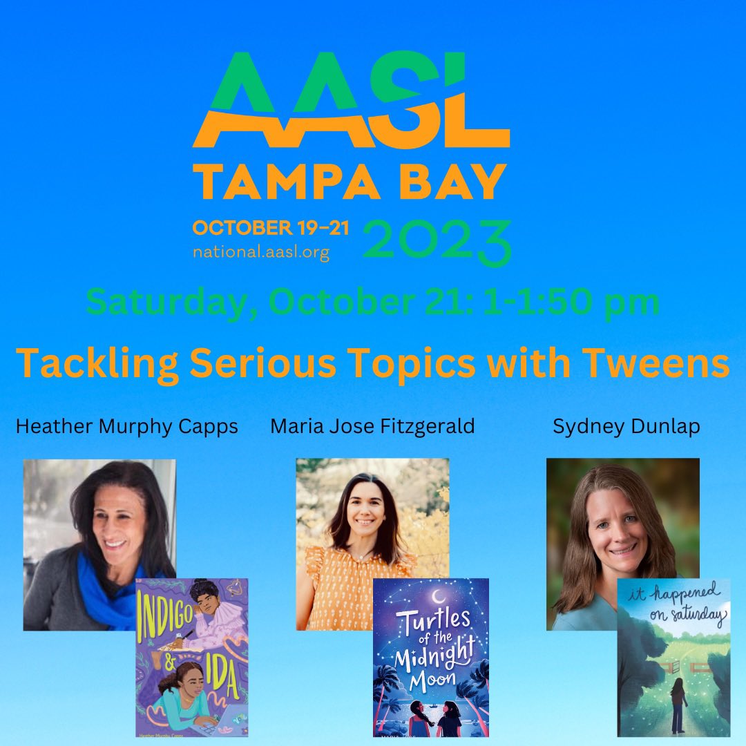Packing for #AASL23 and so excited! If you’re in Tampa this weekend, come say hi!! Really looking forward to joining @SydneyDunlap16 and @MariaJoseFitzg2 in our Tackling Tough Topics for Tweens panel on Saturday. Come join us! #librarians #educators