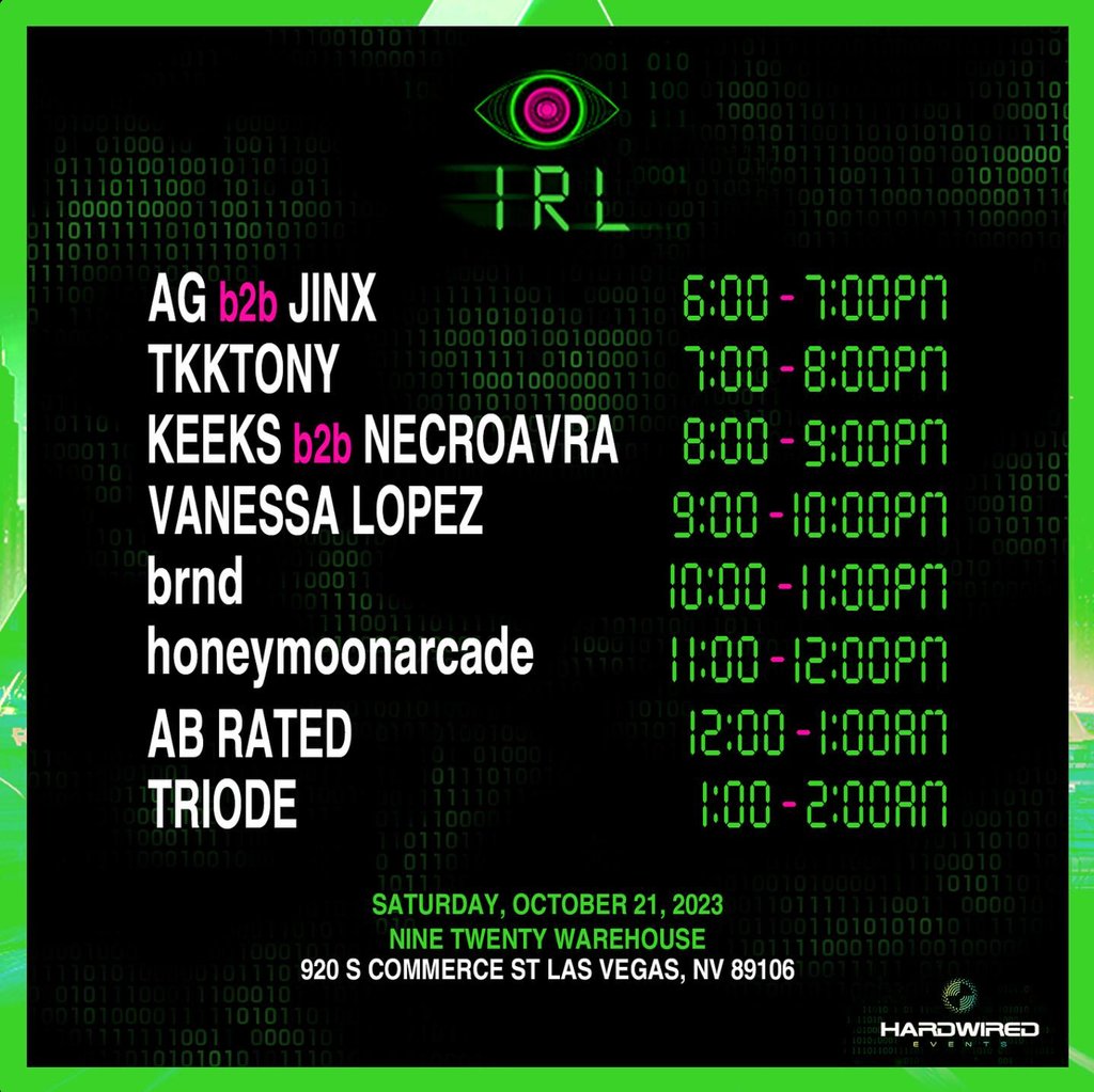 TRIODE (@triodeofficial) on Twitter photo I'm shutting this place DOWN 1am-2am.
<a href="/hardwiredevents/">Hardwired Events</a>
<a href="/ab__rated/">ANGRYdrian</a>
<a href="/honeymoonarcade/">honeymoonarcade</a>
<a href="/alluviai/">Alluviai (brnd)</a>
@keeksmusics
@ necroavra
<a href="/ratchetboy/">isaac harris</a>
<a href="/jinx/">💀J!NX</a>.qz
<a href="/tkkttony/">anthony tkkt</a>
<a href="/vanessa/">Vanessa O'Brien</a>.lopez.official
ticketfairy.com/event/hardwire… I'm shutting this place DOWN 1am-2am.
<a href="/hardwiredevents/">Hardwired Events</a>
<a href="/ab__rated/">ANGRYdrian</a>
<a href="/honeymoonarcade/">honeymoonarcade</a>
<a href="/alluviai/">Alluviai (brnd)</a>
@keeksmusics
@ necroavra
<a href="/ratchetboy/">isaac harris</a>
<a href="/jinx/">💀J!NX</a>.qz
<a href="/tkkttony/">anthony tkkt</a>
<a href="/vanessa/">Vanessa O'Brien</a>.lopez.official
ticketfairy.com/event/hardwire…