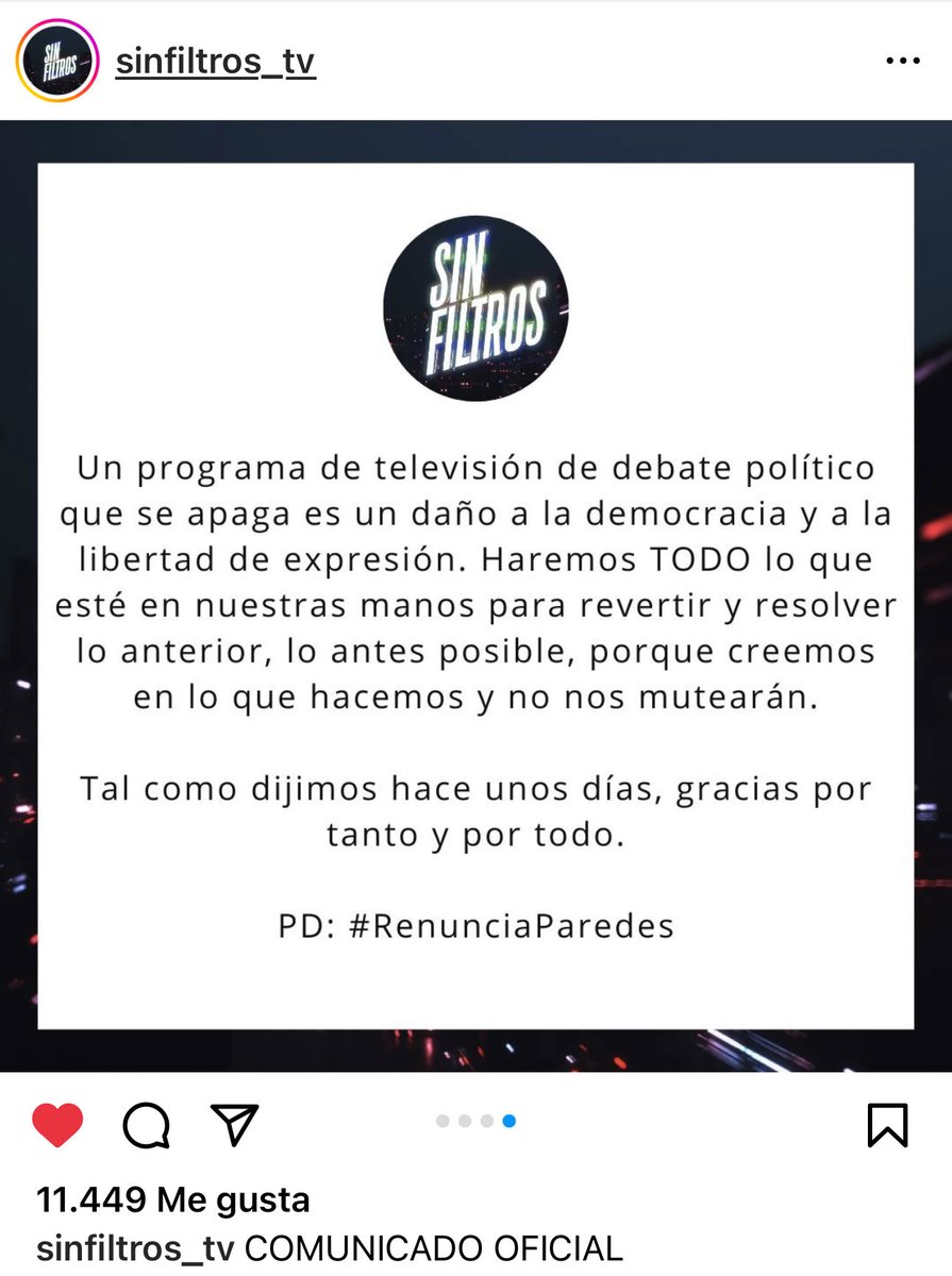 Cuando nos quitan la libertad de expresión nos arrebatan la democracia. No más censura #sinfiltro.