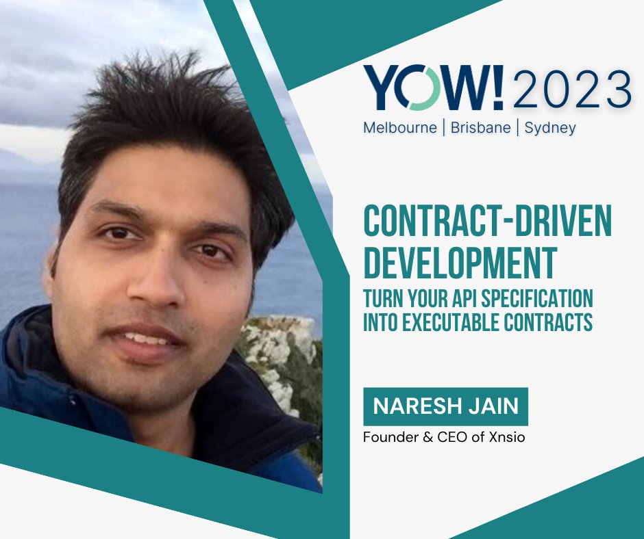 I'll be presenting on #ContractDrivenDevelopment & @specmatic at the upcoming @yow_conf 

Get 15% off with promo code: jain15

#Melbourne 30 Nov-1 Dec lnkd.in/gRpHxds7
#Brisbane 4-5 Dec lnkd.in/ghhfBswE
#Sydney 7-8 Dec lnkd.in/gsRRJpKw

#YOW23 @OpenApiSpec