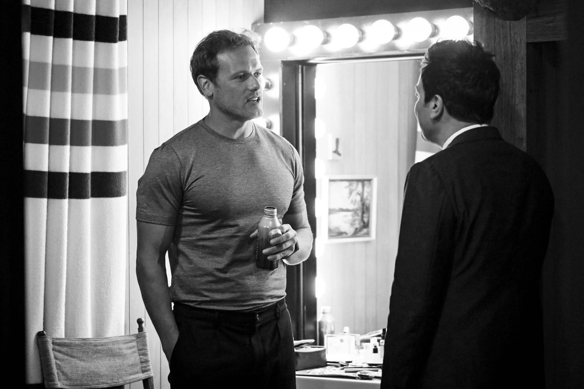 Sam Heughan (@samheughan) on Twitter photo So good to see the brilliant <a href="/jimmyfallon/">Jimmy Fallon</a> and make him a very “unique” cocktail….
The “Ginny Fallon”😳
We talk the new Clanlands book and our award winning Wild Scottish Gin.
Tonight <a href="/FallonTonight/">The Tonight Show</a> !
<a href="/SassenachSpirit/">Sassenach Spirits</a>
<a href="/radarbooks/">radarbooks</a> So good to see the brilliant <a href="/jimmyfallon/">Jimmy Fallon</a> and make him a very “unique” cocktail….
The “Ginny Fallon”😳
We talk the new Clanlands book and our award winning Wild Scottish Gin.
Tonight <a href="/FallonTonight/">The Tonight Show</a> !
<a href="/SassenachSpirit/">Sassenach Spirits</a>
<a href="/radarbooks/">radarbooks</a>