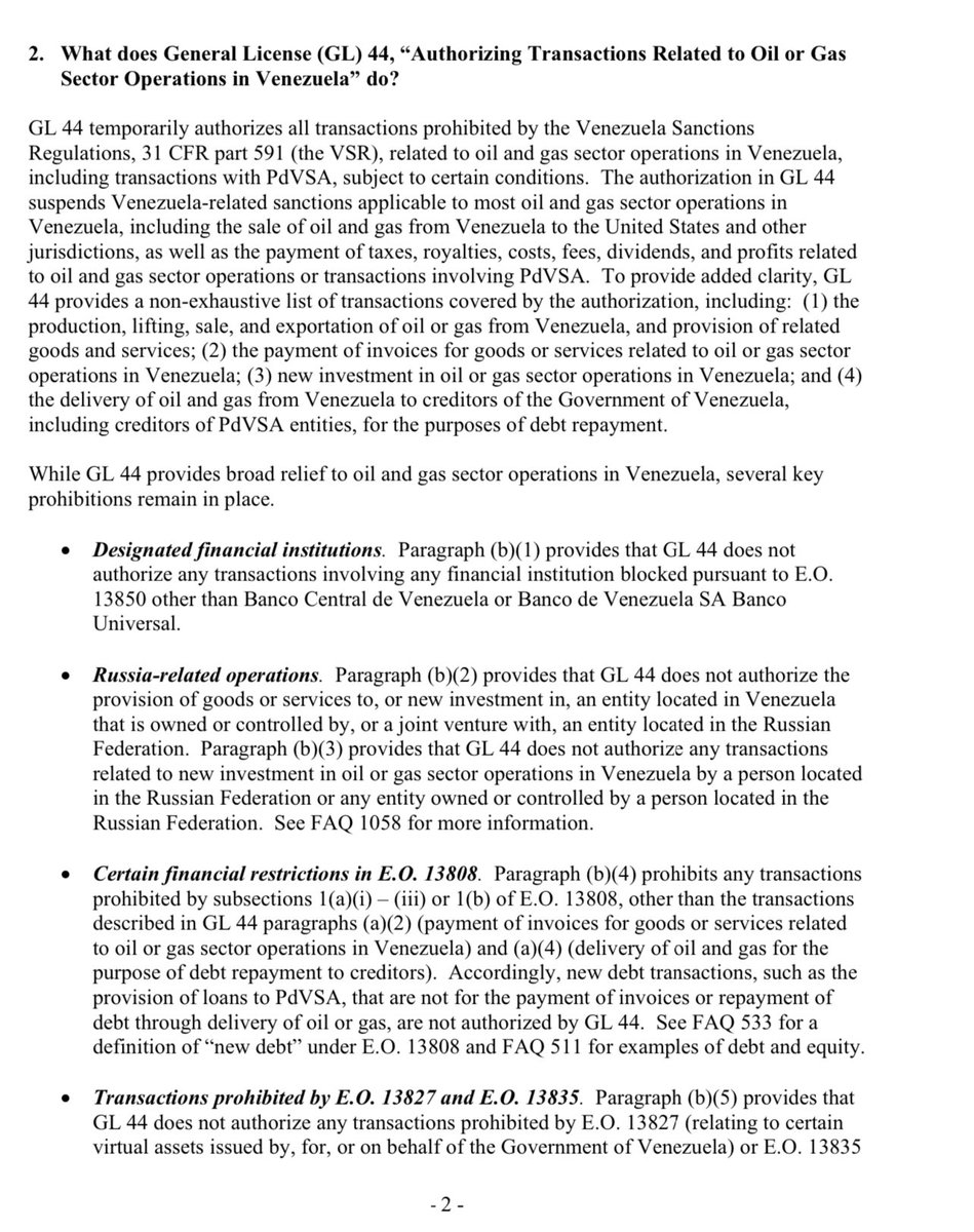 castorgonzalez's tweet photo. La #OFAC explica que el levantamiento de #sanciones a #Venezuela es la respuesta al acuerdo firmado en Barbados entre Gobierno y Oposición, en línea con su política de apoyo a la restauración de la democracia, elecciones competitivas y respeto de los derechos ciudadanos… Sigo 🧵 https://t.co/mKrCjGy6k2
